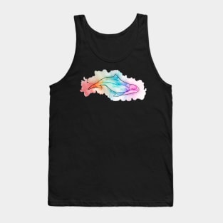 Harbour Porpoise rainbow watercolour Tank Top